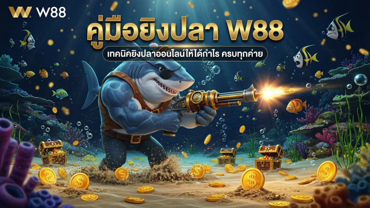 คู่มือยิงปลา W88 — เทคนิคยิงปลาออนไลน์ให้ได้กำไร ครบทุกค่าย