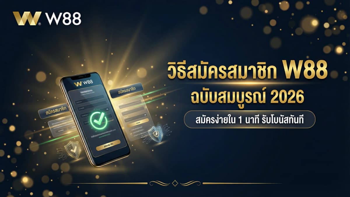 วิธีสมัครสมาชิก W88 ฉบับสมบูรณ์ 2026 สมัครง่ายใน 1 นาที