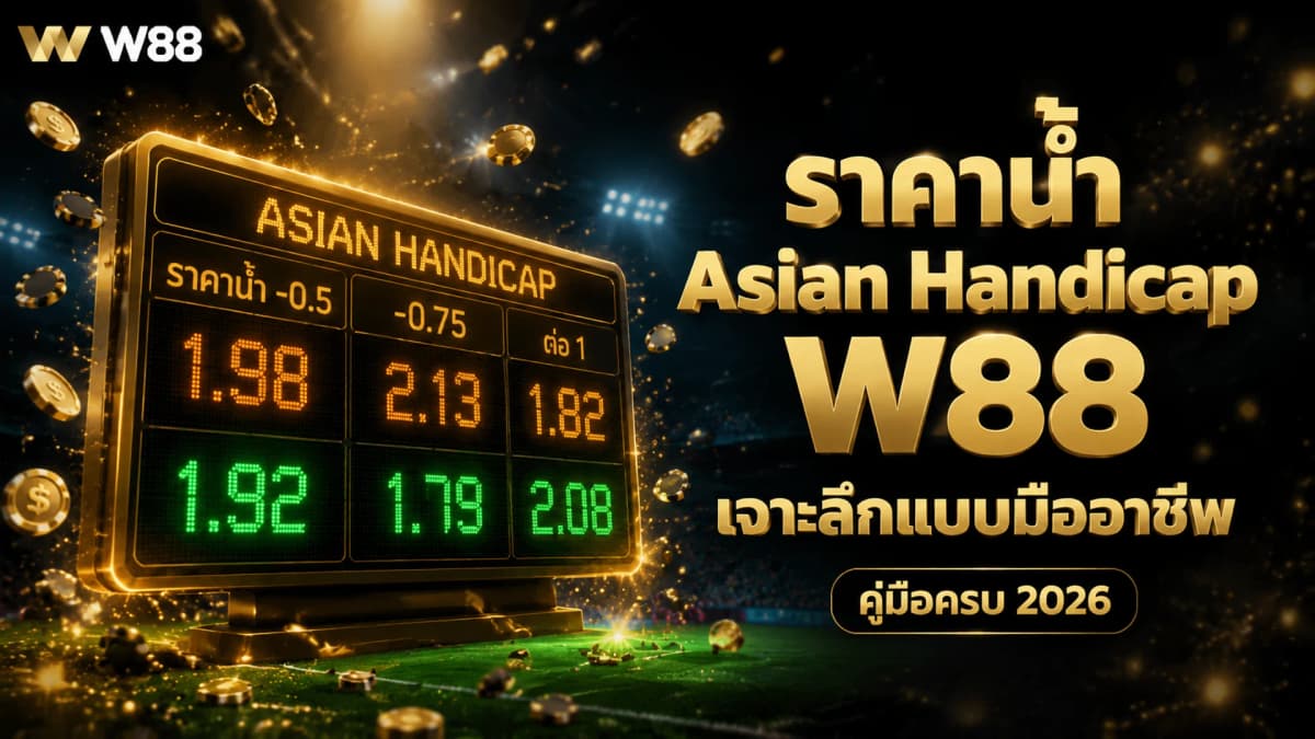 ราคาน้ำ Asian Handicap W88 — เจาะลึกแบบมืออาชีพ 2026