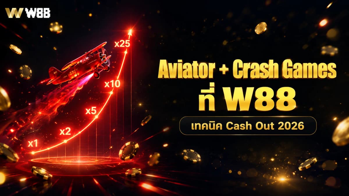 Aviator + Crash Games ที่ W88 — คู่มือเทคนิค Cash Out 2026