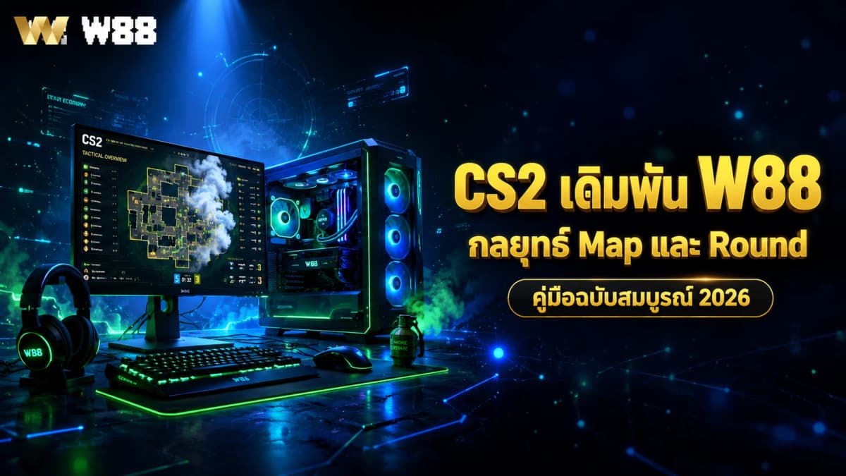 CS2 เดิมพันที่ W88 — คู่มือ Map Winner, Round Handicap และ Pistol Round 2026